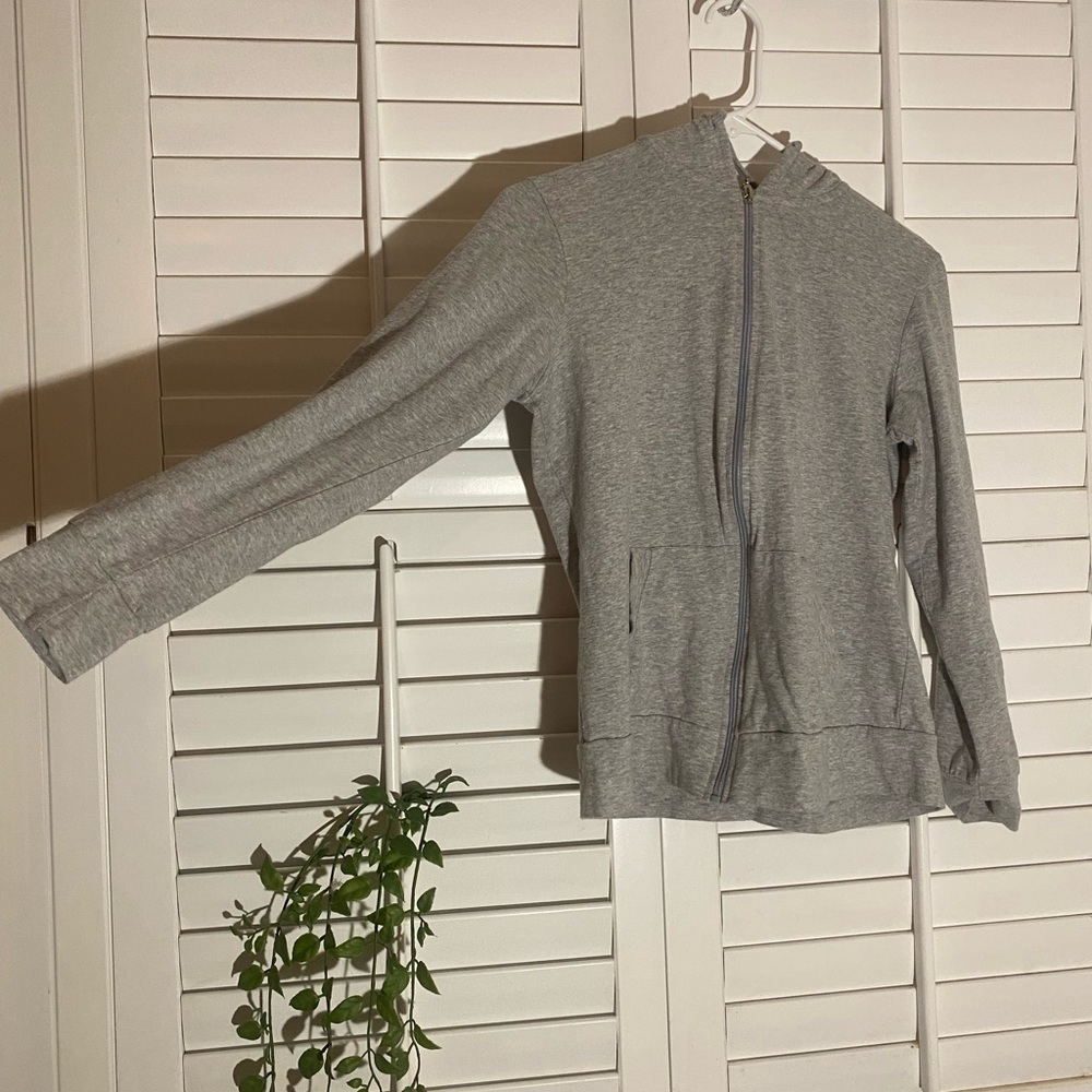 grey zip up